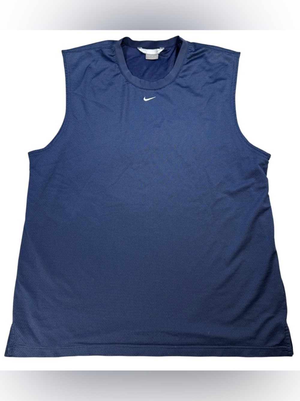 Vintage Y2K Nike Sportswear Mesh Jersey Men’s XXL Navy Blue Sleeveless Athletic
